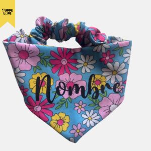 Bandana flores azul