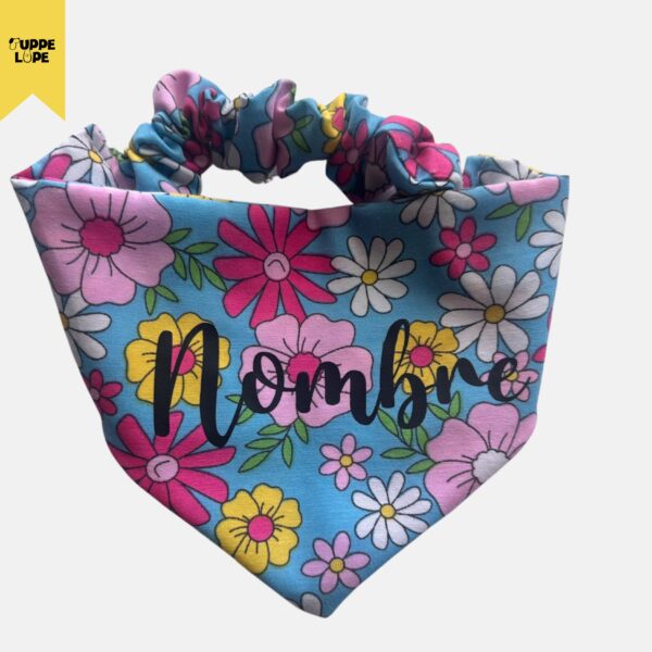 Bandana flores azul