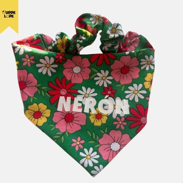 Bandana flores verde - Image 3